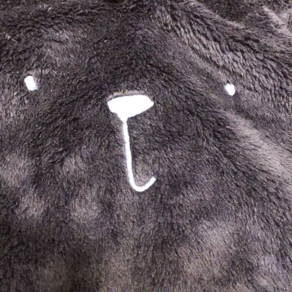 GAP Fuzzy Bear Navy Blue Baby Hoodie Size 12-18 mo - Picture 2 of 4